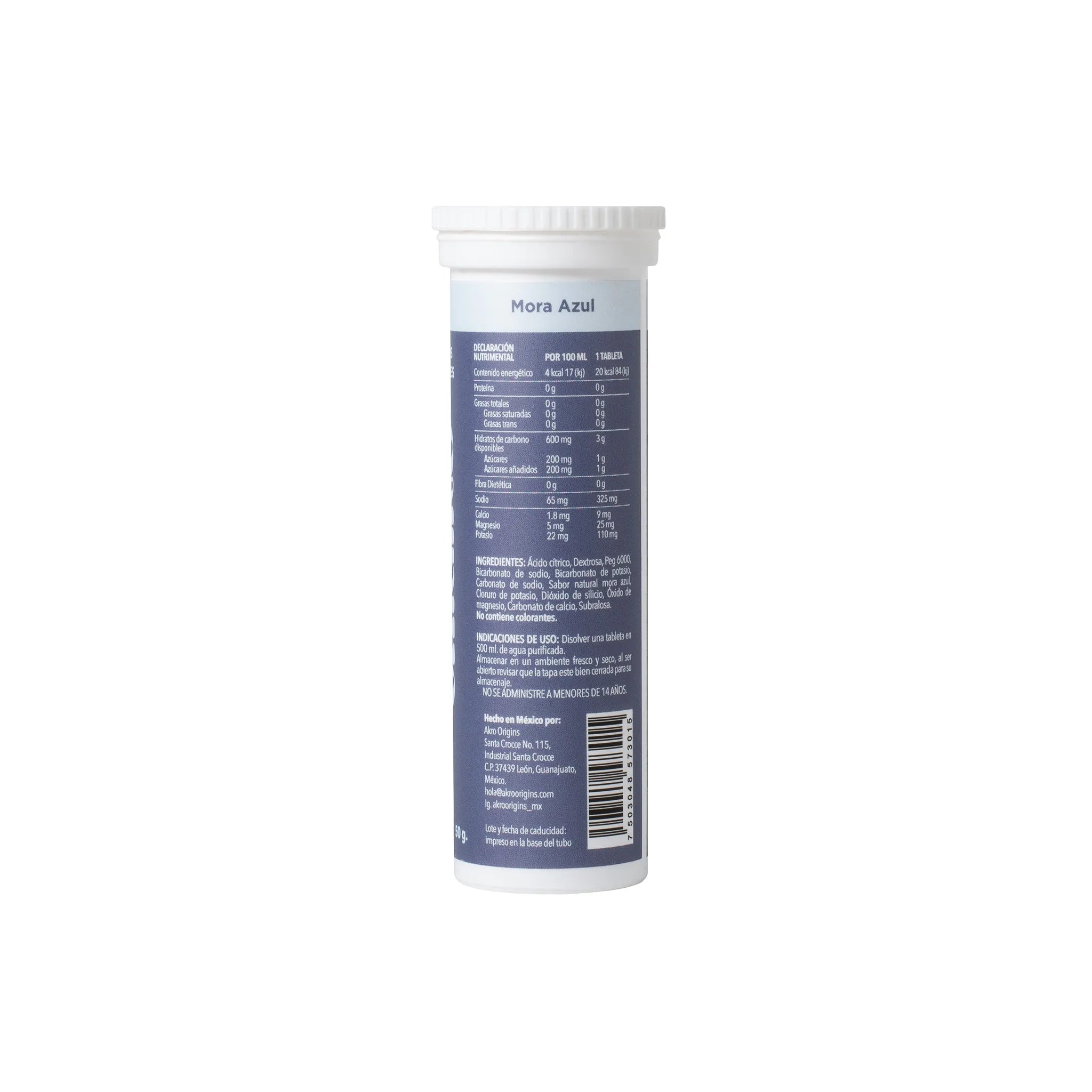 Electrolito sabor Mora Azul — Akro Origins